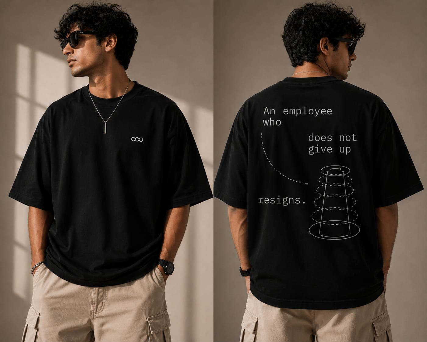 An employee who does not give up resigns. - Front (Model)